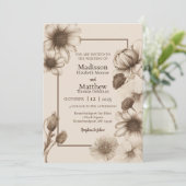 Herbstelegung Hochzeit Einladung (Stehend Vorderseite)