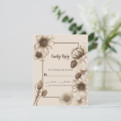 Herbstelegung Hochzeit RSVP Karte (Stehend Vorderseite)