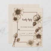 Herbstelegung Hochzeit RSVP Karte (Vorne/Hinten)