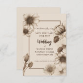 Herbstelegung Hochzeit Save The Date (Vorne/Hinten)