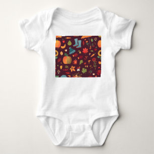 Herbstelemente, dunkler Hintergrund, Vintag Baby Strampler
