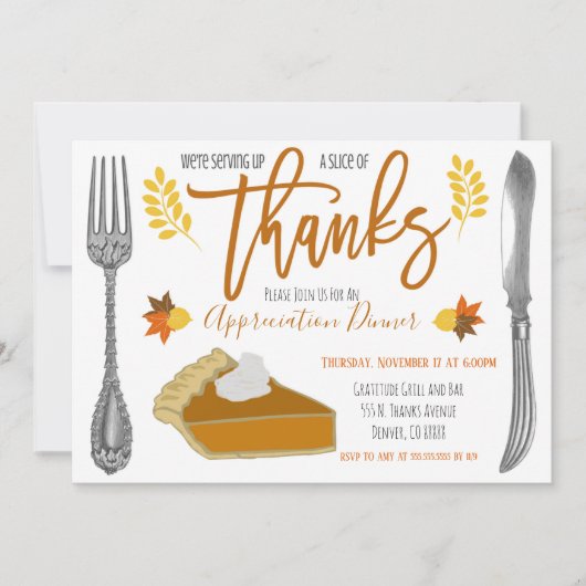 Herbstempfehlung Einladung (Vorderseite)