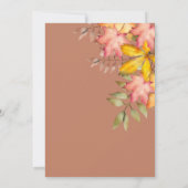 Herbstende Herbst Liebe Terracotta Hochzeit Einladung (Rückseite)