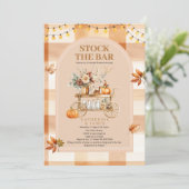 Herbstende leuchtet die Bar-Dusche Einladung (Stehend Vorderseite)