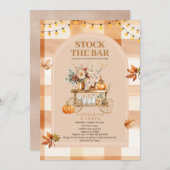 Herbstende leuchtet die Bar-Dusche Einladung (Vorne/Hinten)