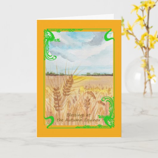 Herbstequinox-Segen-Karte Karte (Gelbe Blume)