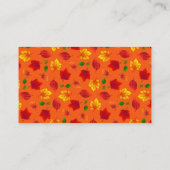 Herbstereignis Herbst Blätter flache Platzkarte (Rückseite)