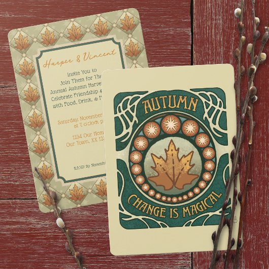 Herbsternte, Abendessen Party Einladung