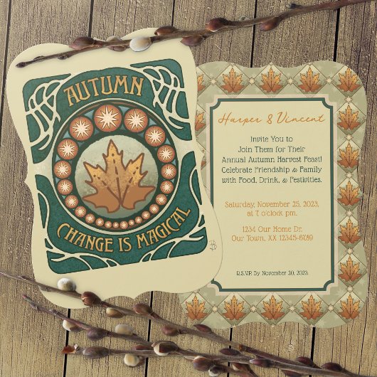 Herbsternte, Abendessen Party Einladung