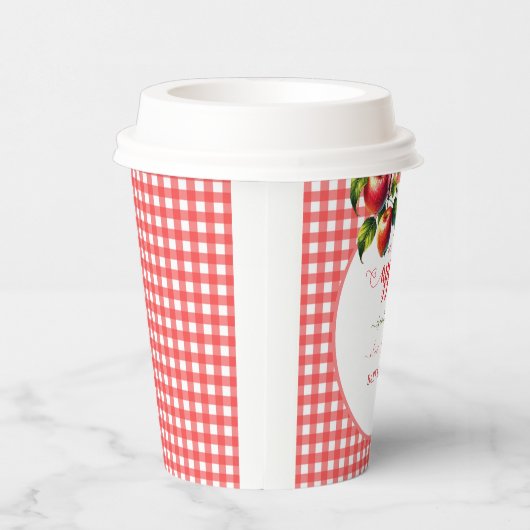 Herbsternte Apfel-Babydusche Pappbecher (Rechts)