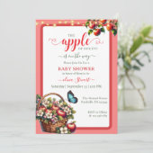 Herbsternte Apfel-Dusche Einladung (Stehend Vorderseite)