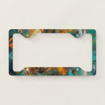 Herbsternte Aquamarine Rostgold Abstrakt