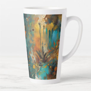 Herbsternte Aquamarine Rostgold Abstrakt Milchtasse
