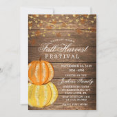 Herbsternte Blätter Lights Festival - Einladung (Vorderseite)