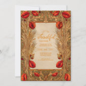 Herbsternte Blumenfeier Einladung (Vorderseite)