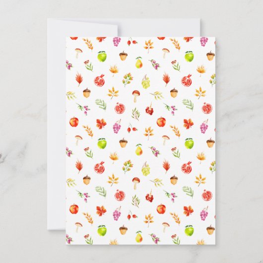 Herbsternte Brautparty Dankeskarte (Rückseite)