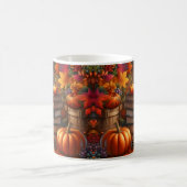 Herbsternte-Bücher & Kürbis-Kaffeetassen-Wrap Kaffeetasse (Mittel)
