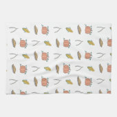 Herbsternte Doodle Hübscher Erntedank Geschirrtuch (Horizontal)