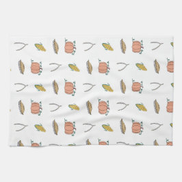 Herbsternte Doodle Hübscher Erntedank Geschirrtuch