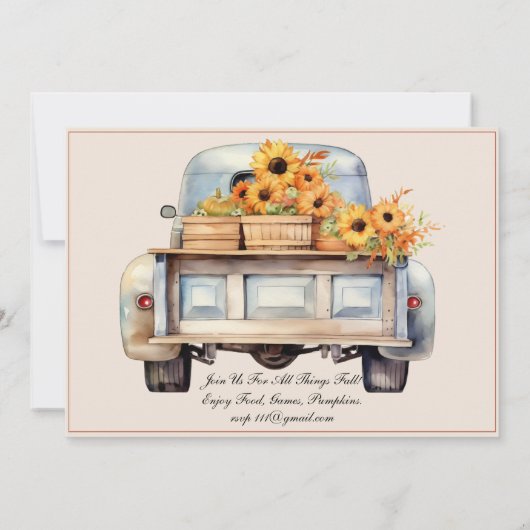 Herbsternte Einladung (Rückseite)