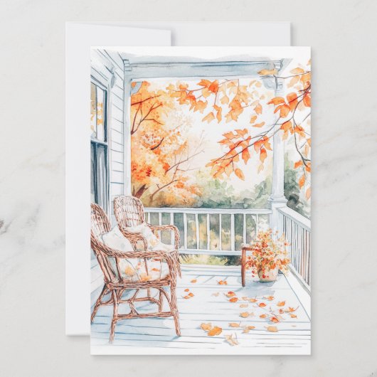 Herbsternte Erntedank Abendessen Party Einladung (Rückseite)