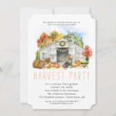 Herbsternte Erntedank Abendessen Party Einladung (Vorderseite)