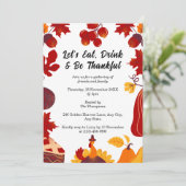 Herbsternte Erntedank Einladung (Stehend Vorderseite)
