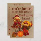 Herbsternte Erntedank Einladung (Vorne/Hinten)