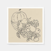 Herbsternte Erntedank Illustration Serviette (Vorderseite)