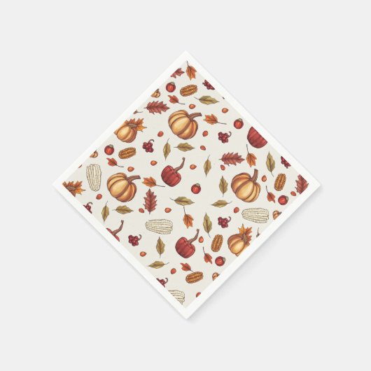 Herbsternte Erntedank Napkins Serviette (Ecke)