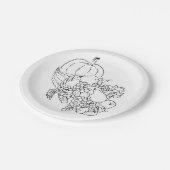 Herbsternte Erntedank Pappteller (Schrägansicht)