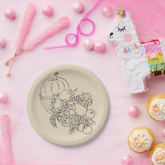 Herbsternte Erntedank Pappteller (Party)