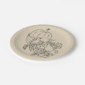 Herbsternte Erntedank Pappteller (Schrägansicht)