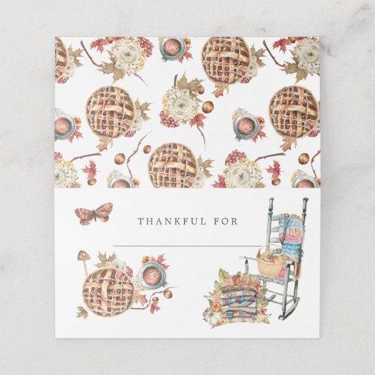 Herbsternte | Erntedank Tabelle Platzkarte (Außenseite Aufgefaltet)