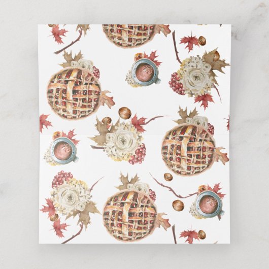 Herbsternte | Erntedank Tabelle Platzkarte (Innenseite Aufgefaltet)