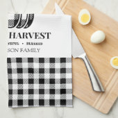 Herbsternte Fall Buffalo Karierter T - Shirt Geschirrtuch (Viertel Falte)