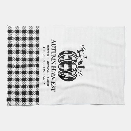 Herbsternte Fall Buffalo Karierter T - Shirt Geschirrtuch (Horizontal)