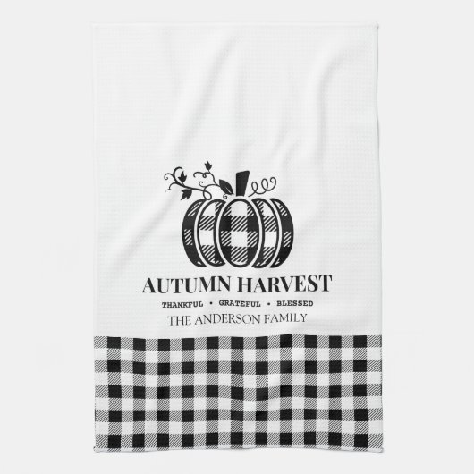 Herbsternte Fall Buffalo Karierter T - Shirt Geschirrtuch (Vertikal)