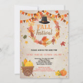 Herbsternte Festival Erntedank Party Vintag Einladung (Vorderseite)