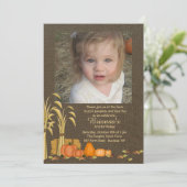 Herbsternte Foto Einladung (Stehend Vorderseite)