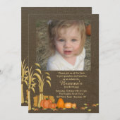 Herbsternte Foto Einladung (Vorne/Hinten)