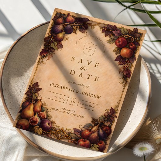 Herbsternte Frucht Hochzeit Save The Date