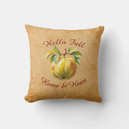 Herbsternte Fruchtkunst - Custom Text Throw Pillow Kissen