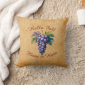 Herbsternte Fruchtkunst - Custom Text Throw Pillow Kissen (Decke)