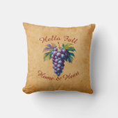 Herbsternte Fruchtkunst - Custom Text Throw Pillow Kissen (Vorderseite)