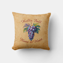 Herbsternte Fruchtkunst - Custom Text Throw Pillow Kissen