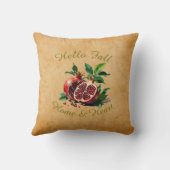 Herbsternte Fruchtkunst - Custom Text Throw Pillow Kissen (Rückseite)