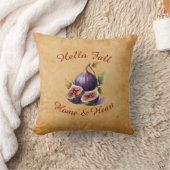 Herbsternte Fruchtkunst - Custom Text Throw Pillow Kissen (Decke)