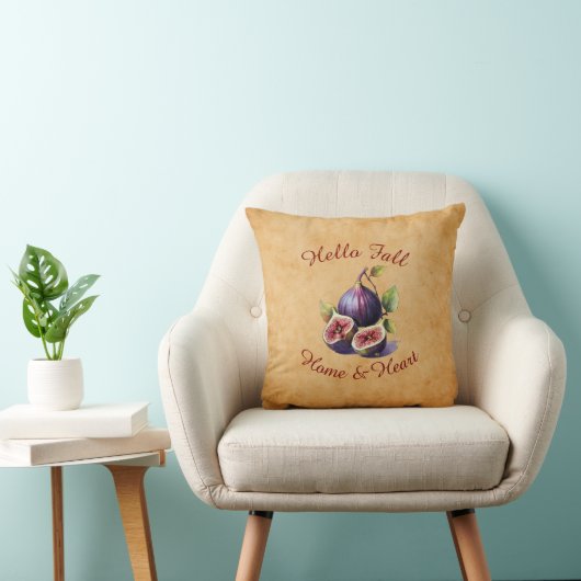 Herbsternte Fruchtkunst - Custom Text Throw Pillow Kissen (Stuhl )