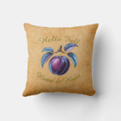 Herbsternte Fruchtkunst - Custom Text Throw Pillow Kissen (Rückseite)